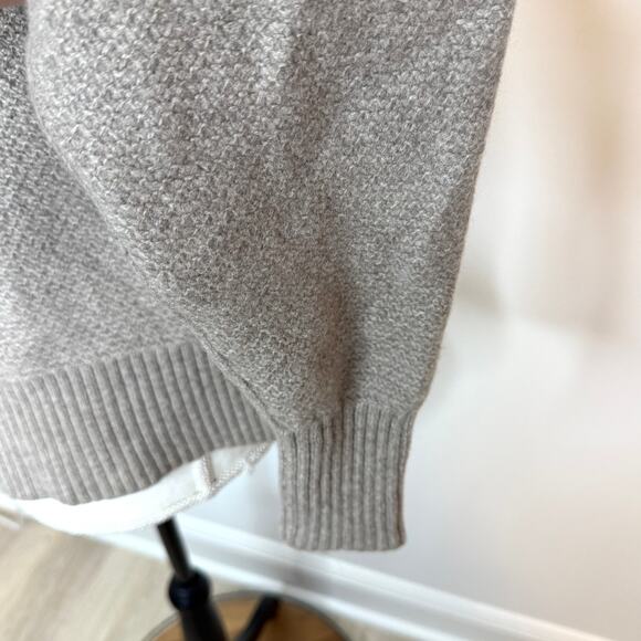 Everlane Recashmere Stoopwafel Crewneck Sweater In Heathered Sand Size Medium - Picture 11 of 13